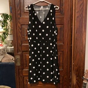 Old Navy Black Dress with White Polka Dots